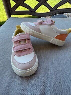 Cat & Jack Pink, White and Orange Velcro Sneakers